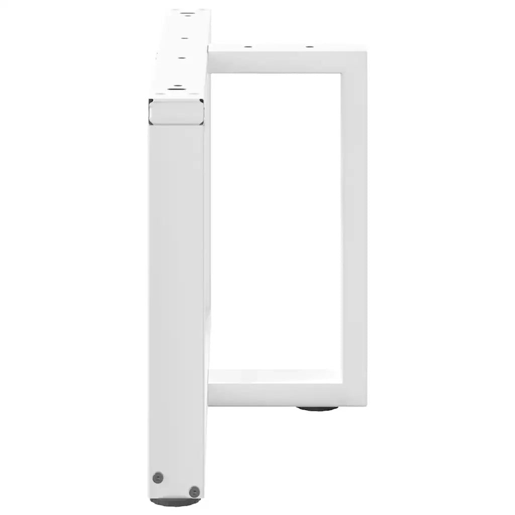 Gambe per Tavolino da Caffè a Forma di T 2 pz Bianche 70x25x(42-43) cm Acciaio 4013037