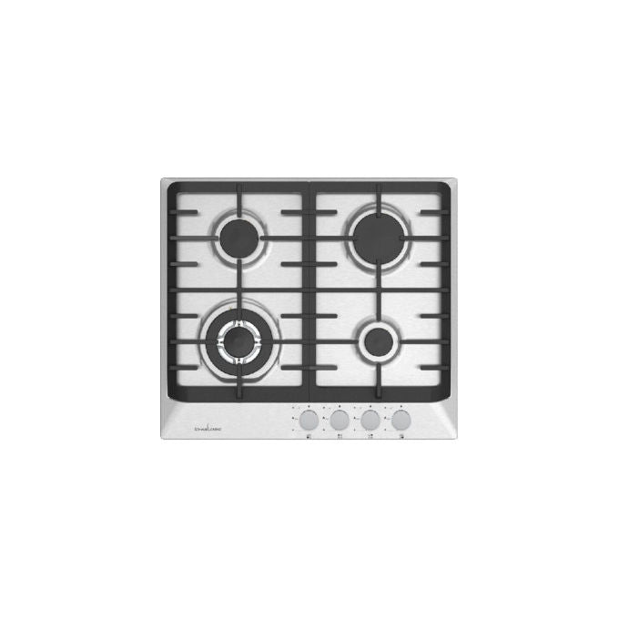 Schaub lorenz piano cottura a gas 4 fuochi, 60 cm, acciaio inox, griglie in ghisa, valvola di sicurezza, SSPC604XFGW