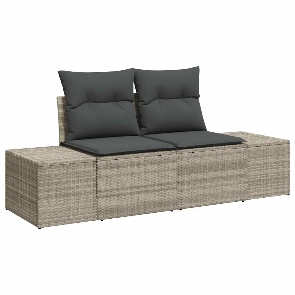 Set Divano da Giardino 7 pcs Grigio chiaro polyrattan 3347142