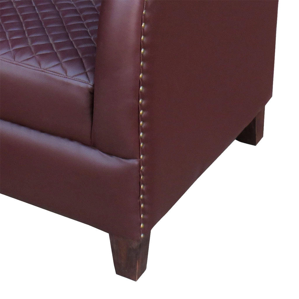 Poltrona in similpelle marrone 83x90x87h