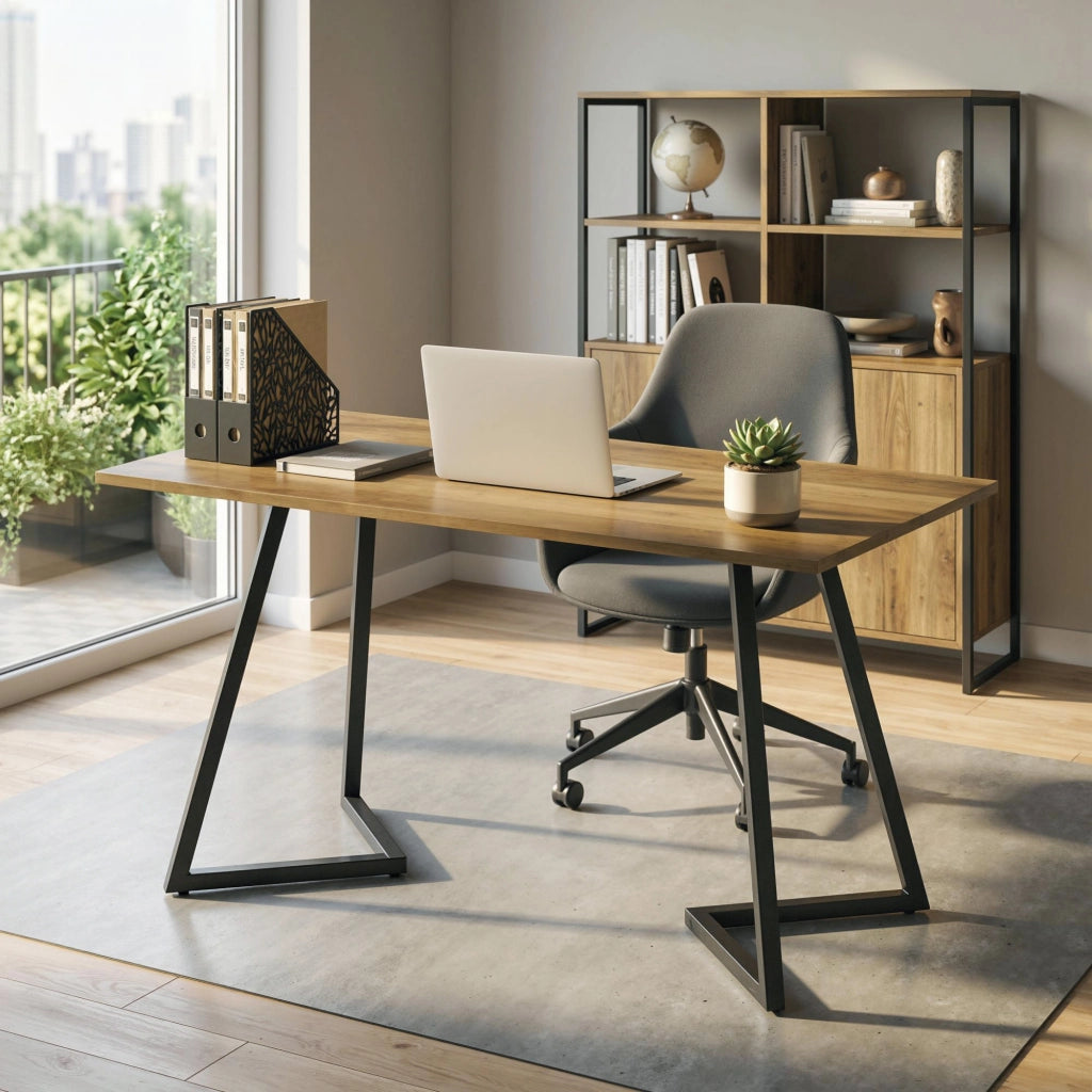 Gambe per Tavolo Quadrate Industriali Regolabili ¨C zephmum ¨C Nero 43x3x72 cm