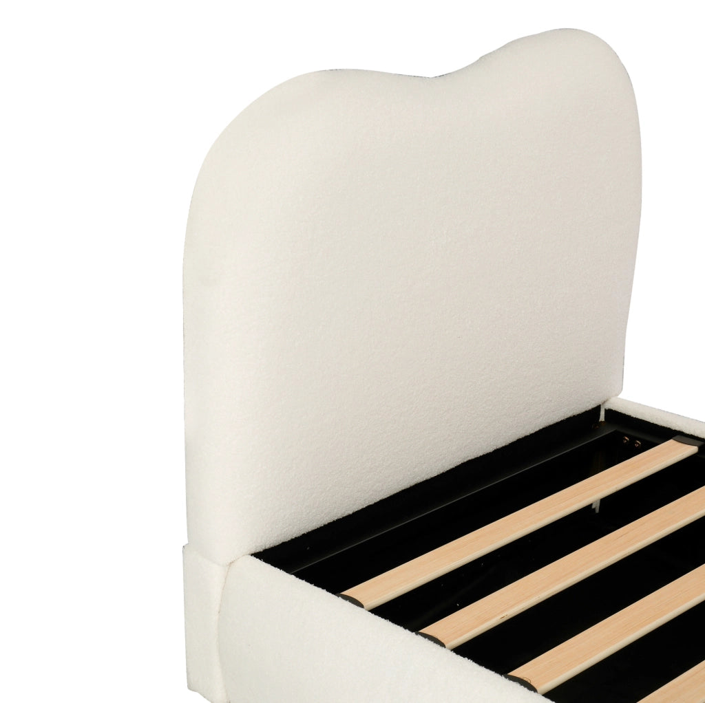 Letto imbottito per bambini 90x200 cm con contenitore e rete a doghe