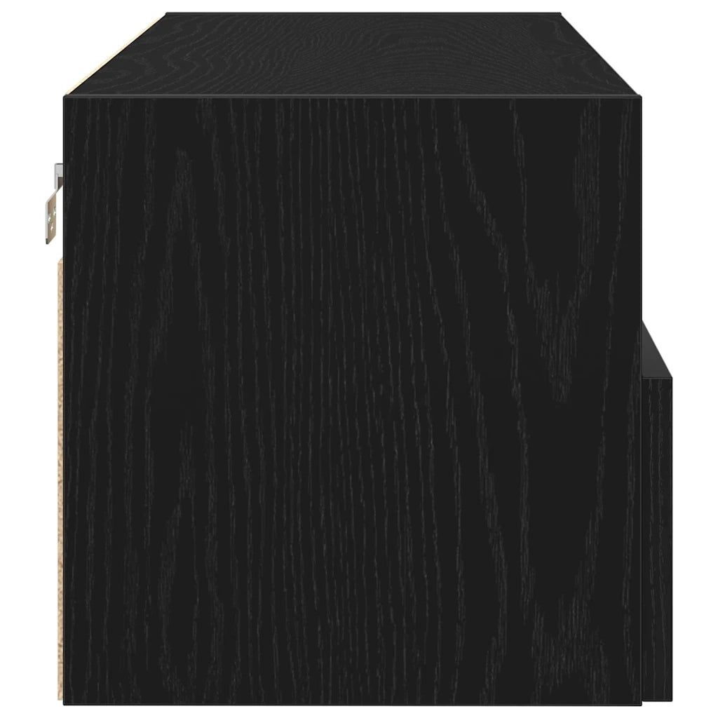 Mobile TV da parete Rovere Nero 100 x 30 x 30 cm 862192
