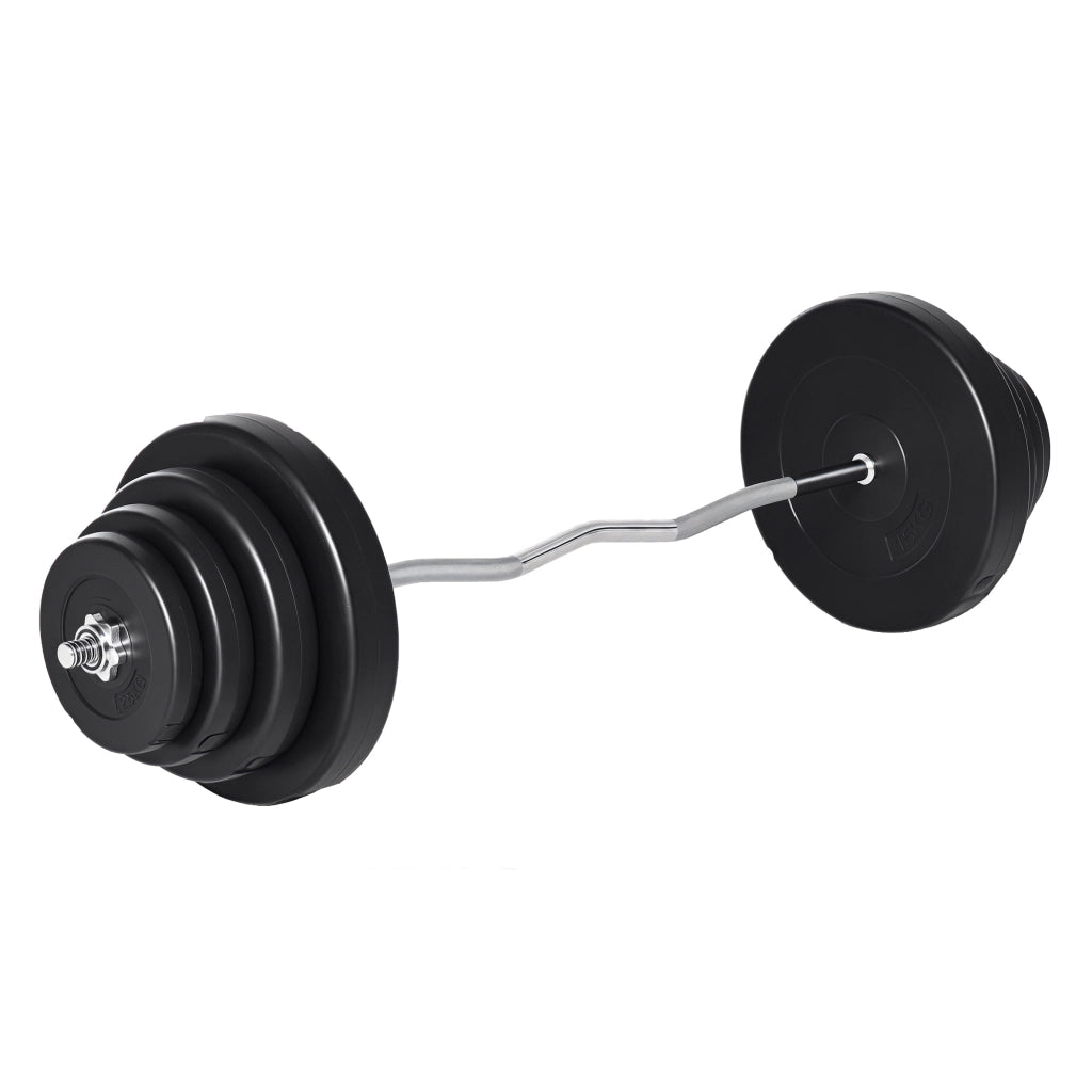 Set Bilanciere e Dischi 70 kg ¨C zephmum ¨C Nero, Acciaio e Plastica