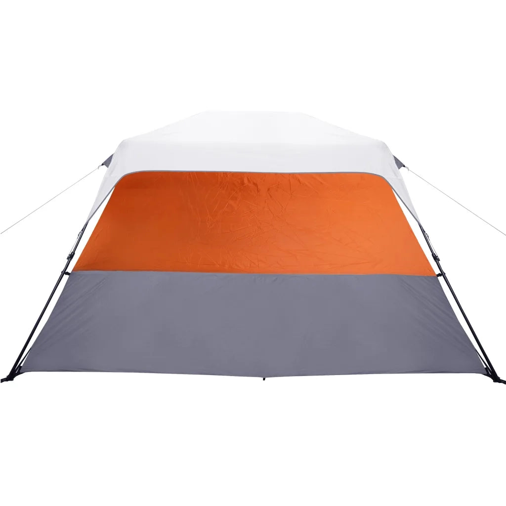 Tenda Famiglia LED 6 Persone Grigio/Arancione Rilascio Rapido 94309