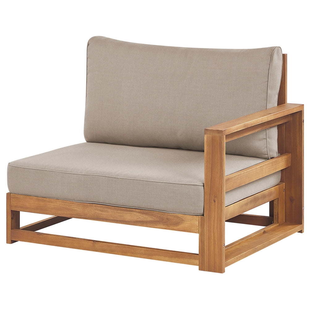 Divano da giardino in legno di acacia chiaro 2 posti moderno elegante esterno