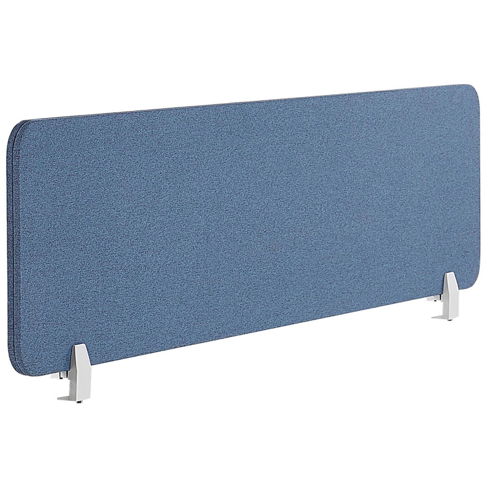 Pannello Divisorio Blu Fonoassorbente 160 x 40 cm in Plastica PET per Scrivania