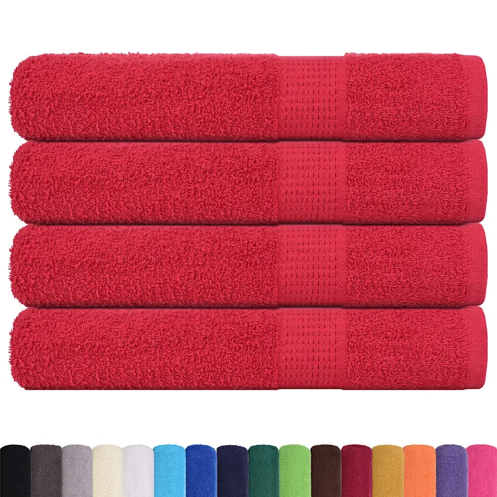Asciugamani per sauna FROGN 4 pezzi Rosso 80x200 cm 360 g/m2