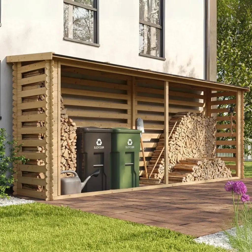 Legnaia da Esterno in Legno - 112x458xA199 cm/6,7 m3 TIMBELA M203