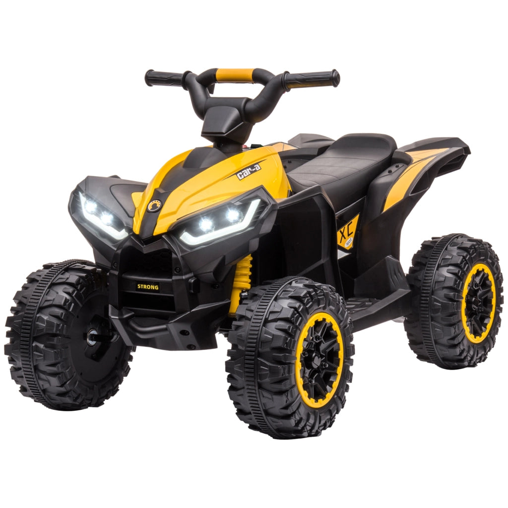 Quad Elettrico per Bambini 3-5 Anni ¨C Xylo ¨C 12V 2 Motori Giallo 83x53x55,5 cm