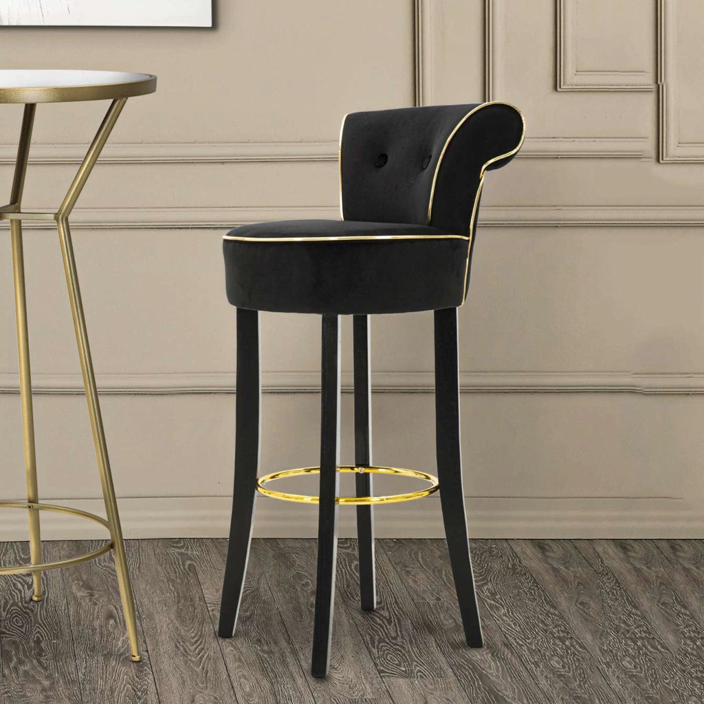 Tupiza, Sgabello Imbottito, 46x48x96h cm Nero