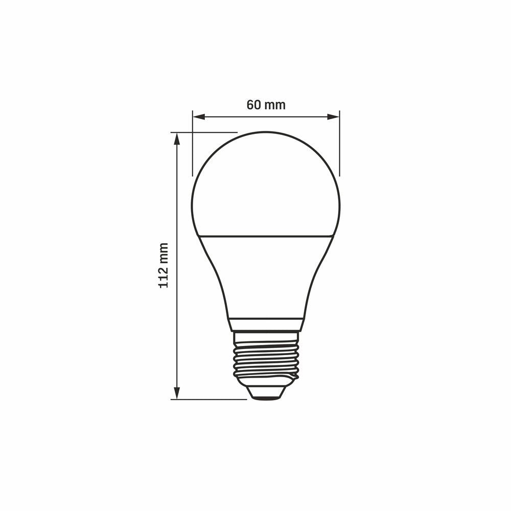Lampadina LED A60 E27 8W 760lm 6000K fredda opalina Videx