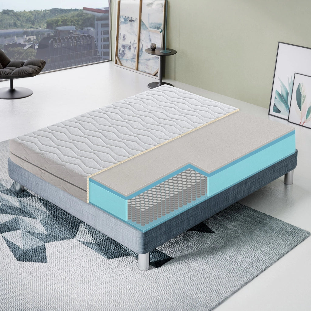 Materasso Singolo 80x190 Molle Insacchettate e Memory Foam - Sfoderabile - Alto 23 cm - Ortopedico