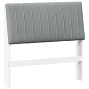 Testiera | Testata imbottita Grigio chiaro 100 cm Pino massello