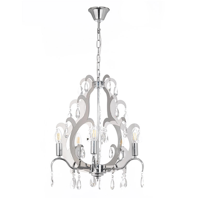 4703/5 - Lampadario Jane 5Xe14 Colore Cromo