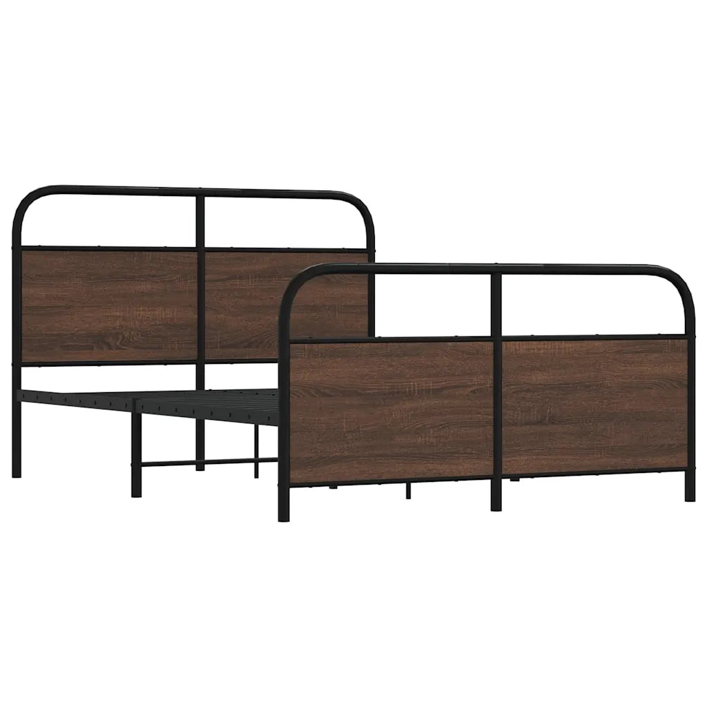 Giroletto senza Materasso-Struttura Letto Rovere Marrone 120x190 cm Truciolato 163730