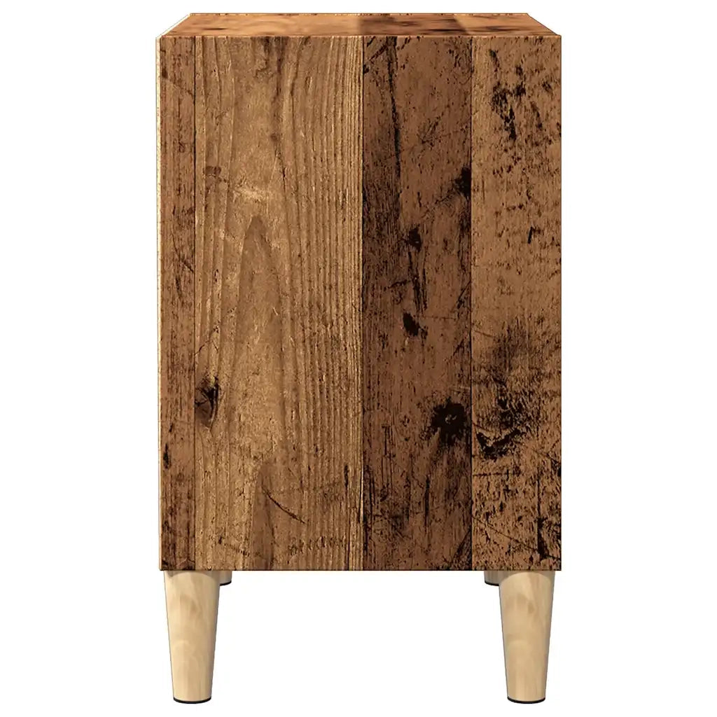 Comodino | Armadio da Notte | Mobiletto da notte Legno Vecchio 40x30x50 cm in Legno Multistrato