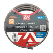 FUNE ACCIAIO INOX 49F D 6 MM 10 M
