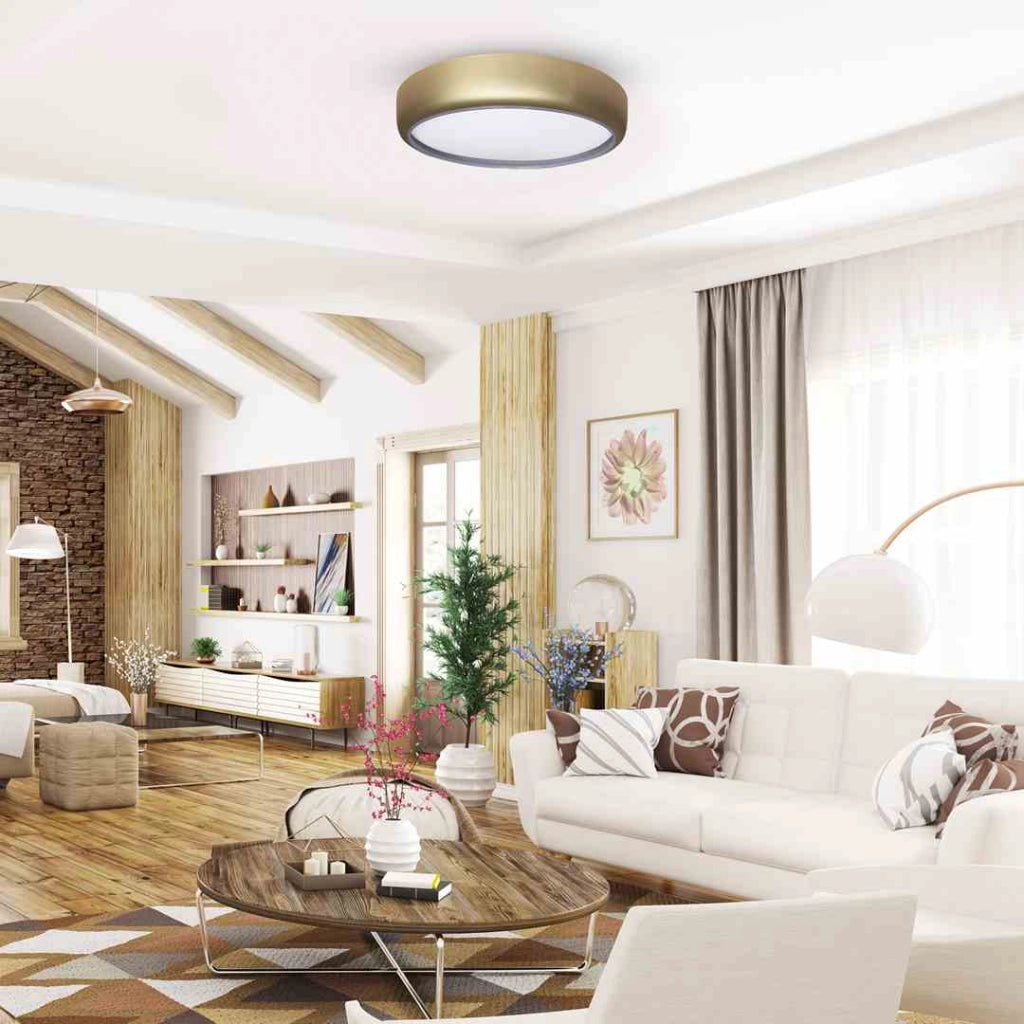 Plafoniera LED Milagro GEA oro 39cm 36W CCT dimmer