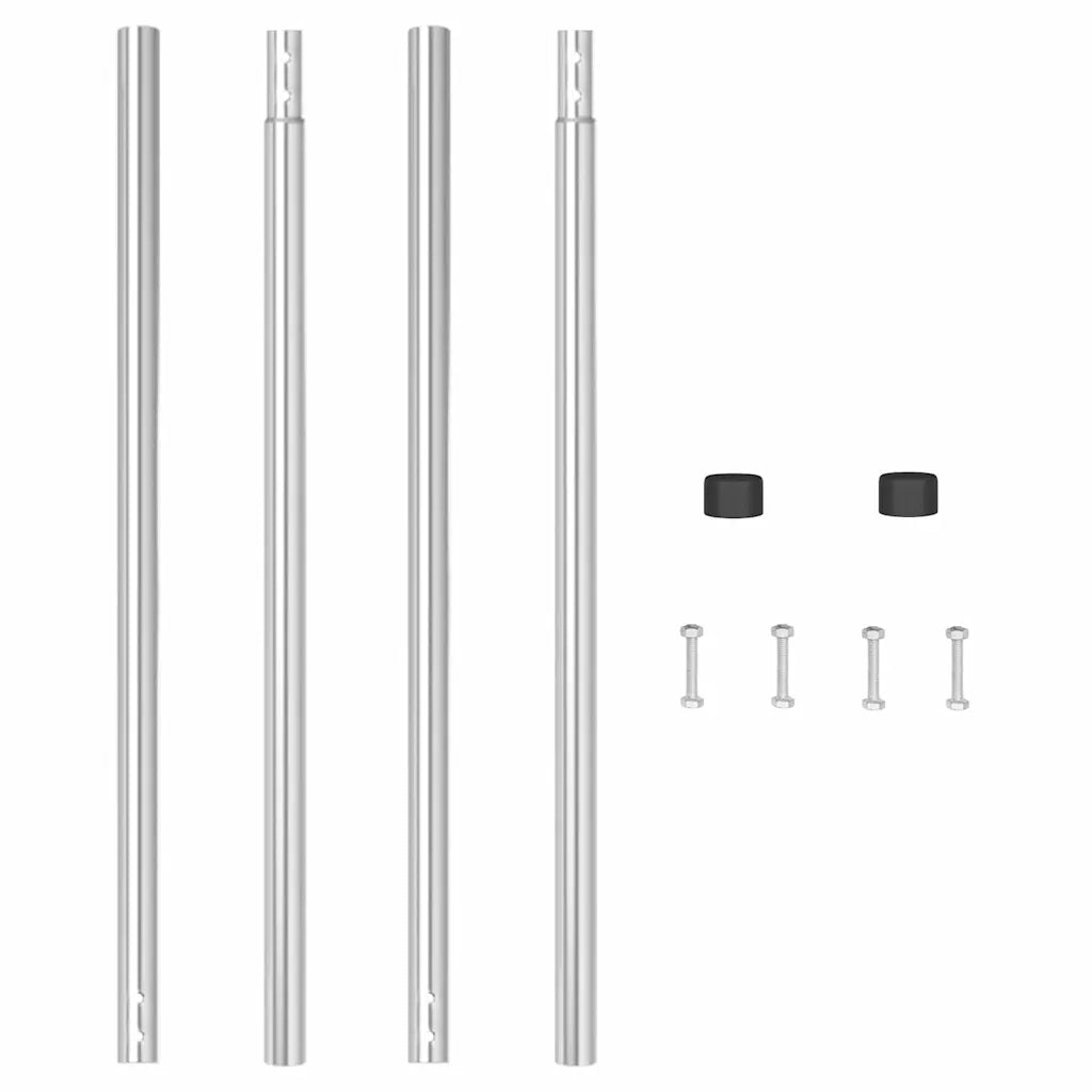 Palo della recinzione 2 pcs Argento 42012799