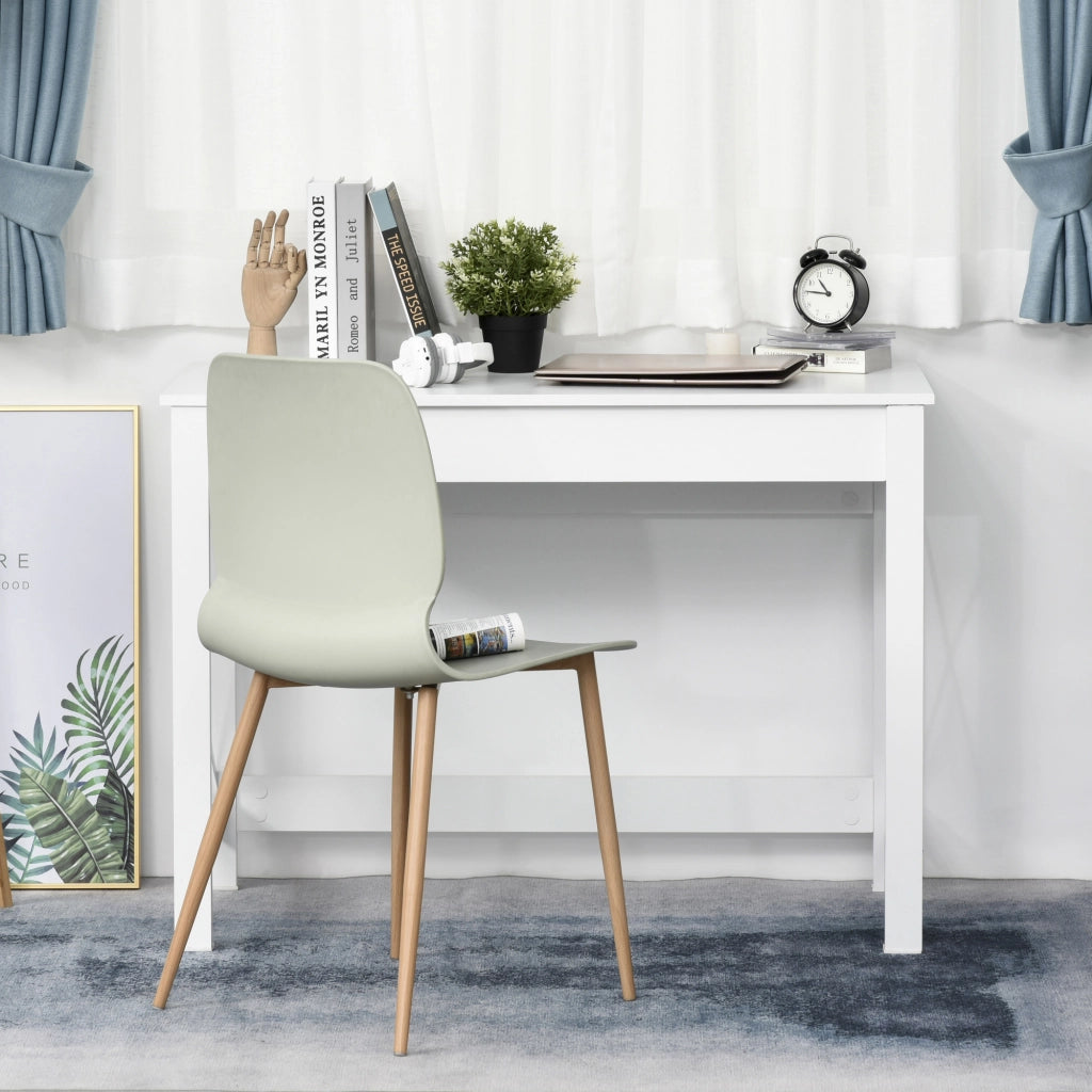 Scrivania Moderna ¨C Minimal ¨C Bianco 105x50x76 cm