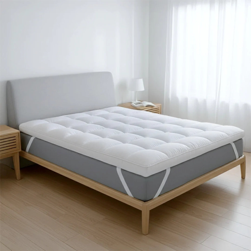 Topper 140x190 cm con Imbottitura in Ovatta da 1000 gr/m² | Coprimaterasso Extra Comfort con Camera d'Aria Traspirante Incorporata