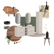 Set mobili bagno 140 cm con piano e lavabo da appoggio Nika Bella Cashmere 140 cm