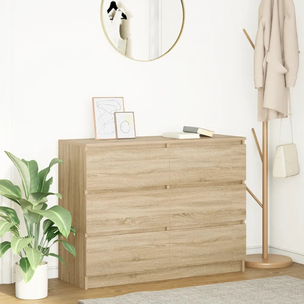 Credenza-Buffet-Armadio da cucina Rovere Sonoma 100x35x76 cm in Legno Multistrato 826499