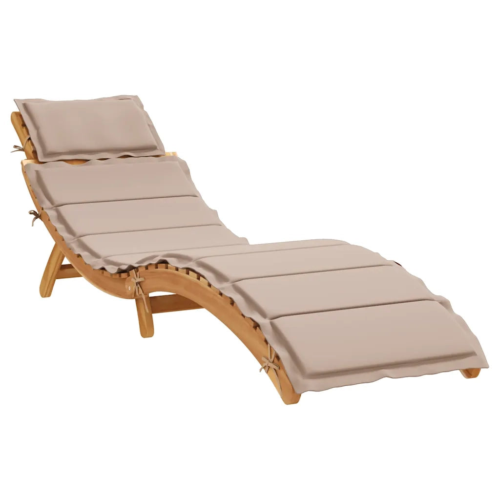 Lettini Prendisole con Cuscini 2 pz Legno Massello di Acacia 3214836