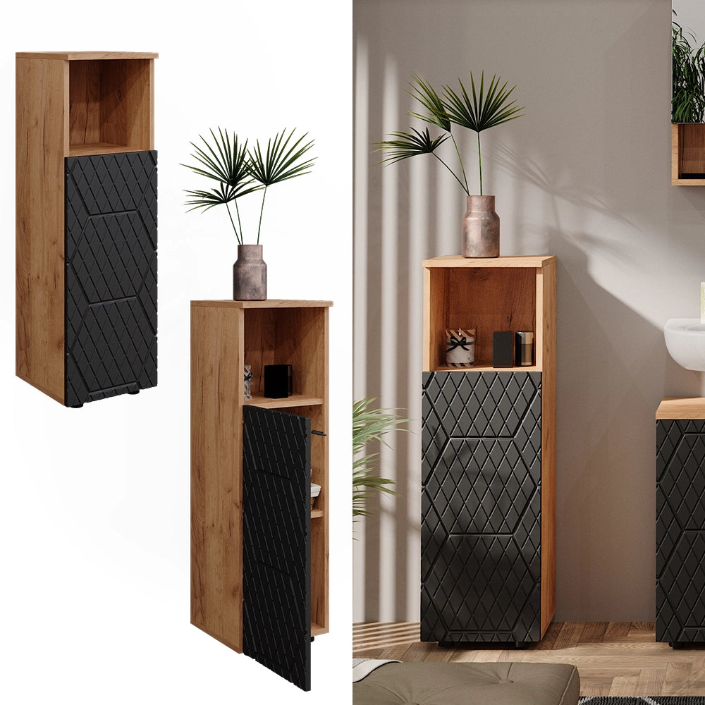 Vicco Mobile midi Antracite con struttura a nido d'ape 30 x 95 cm