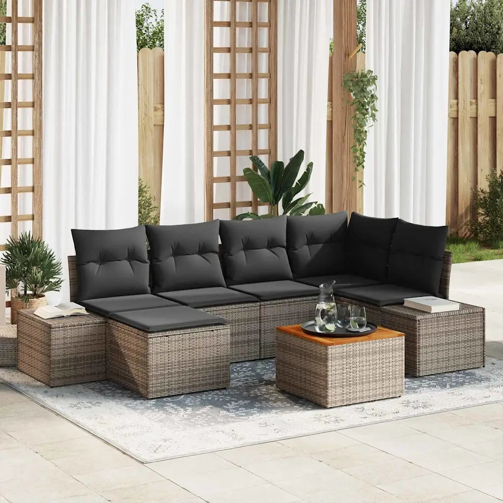 Set Divano da Giardino 7 pcs Grigio 3356648