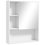 Mobile bagno sospeso con specchio ¨C Xylo ¨C bianco 60x15x76 cm 5 scomparti