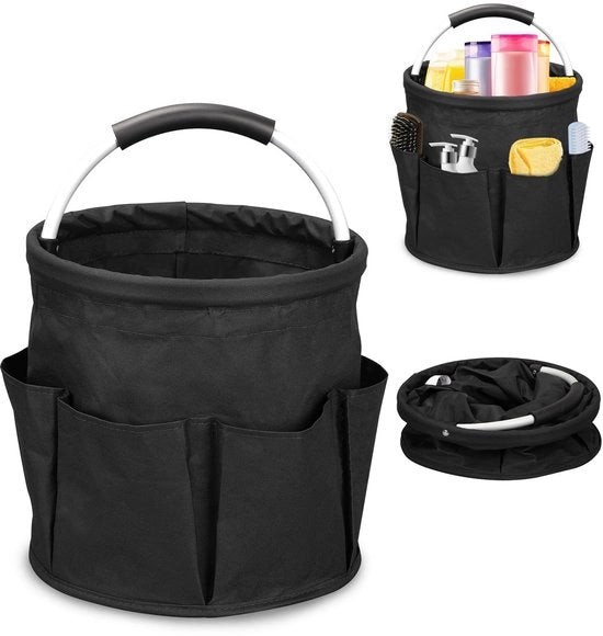 Tas di stoccaggio pieghevole in tessuto Oxford - 6 taschetti esterni - impermeabile - 28 x 28 cm - peso 300 gram