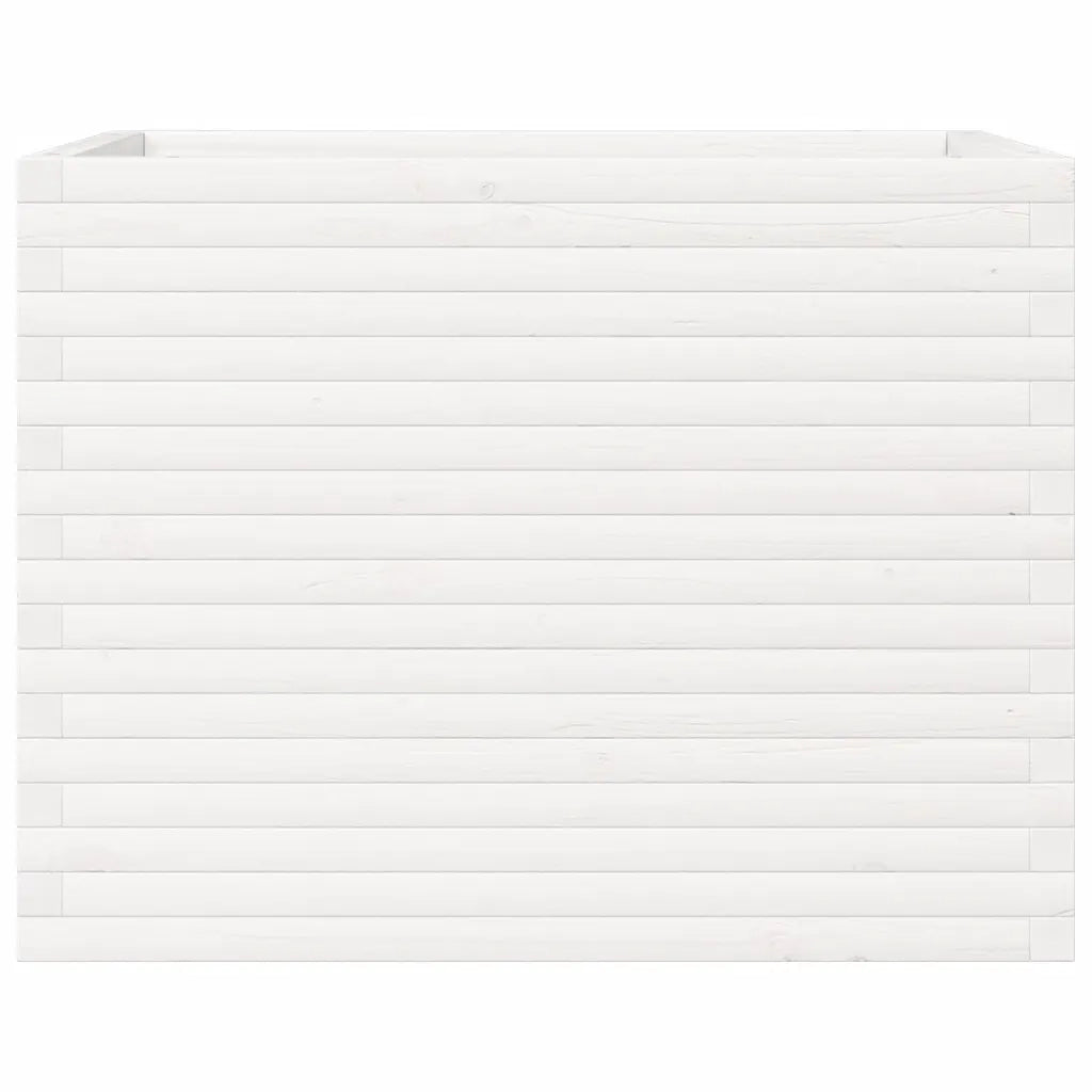 Fioriera da Giardino-Vaso da Esterno Bianca 90x60x68,5cm Legno Massello di Pino
