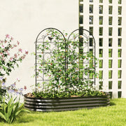 SPALLIERA Set da 2 pezzi 50x120 cm Metallo Nero