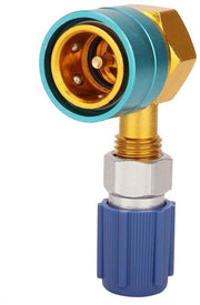 Adattatore per cambio gas refrigerante da R1234YF a R134A - Montaggio rapido - Realizzato in alluminio - Adatto per climatizzatori di veicoli - Alta qualità - Adatto per auto