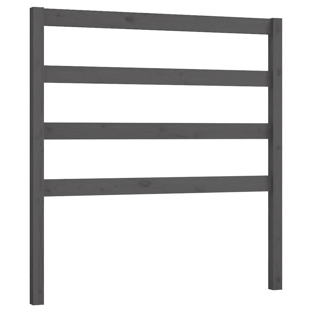 Testiera | Testata per Letto Grigia 95x4x100 cm in Legno Massello di Pino