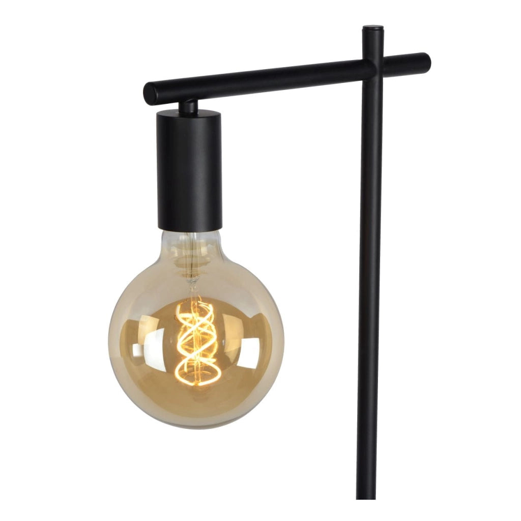 Lampada da terra Lucide Leanne nera metallo 152cm E27 40W