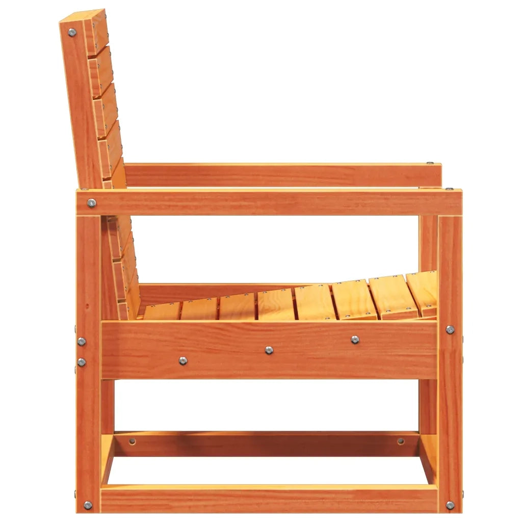 Sedia da Giardino | Sedie da Esterno Marrone Cera 57,5x63x76cm Legno Massello Pino