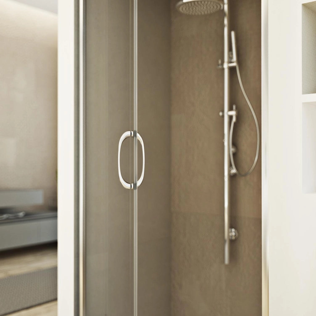Box Doccia 90x100 AP. 100 CM H185 trasparente mod. Sintesi Duo 2 Ante