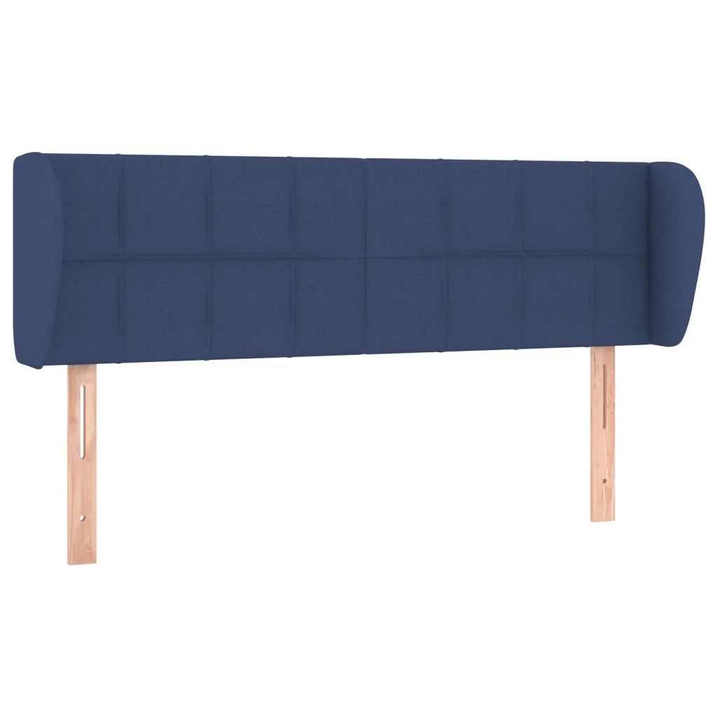 Testiera | Testata ad Orecchio Blu 147x23x78/88cm in Tessuto
