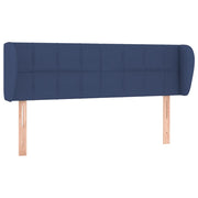Testiera | Testata ad Orecchio Blu 147x23x78/88cm in Tessuto