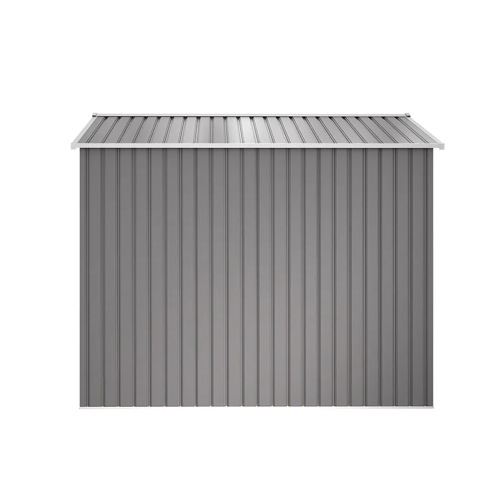 Casetta da giardino in acciaio zincato grigio 2,56x2,56xh2,16m - 111kg -  6,55 metri quadri