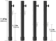 Estensione per gambe da tavolo 4 in 1, elevatore per tavolo e banco da lavoro, piede retto o curvo ripiegabile - 20 cm