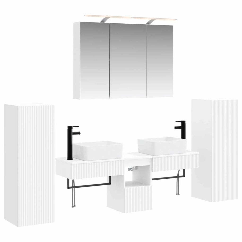 Set di mobili per il bagno 6 pz Bianco 3407127