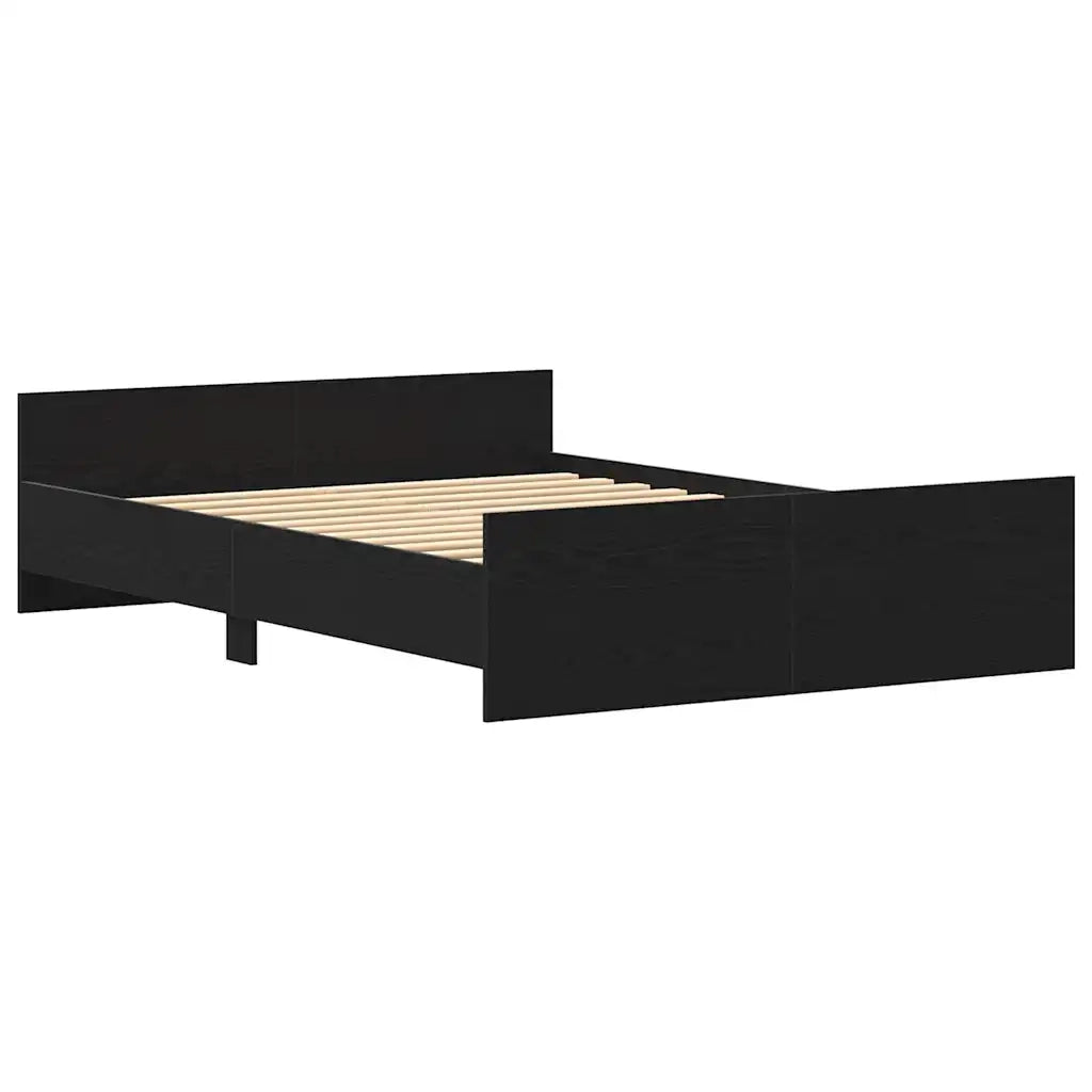 Giroletto senza Materasso Rovere Nero 140x200 cm Truciolato 3329319