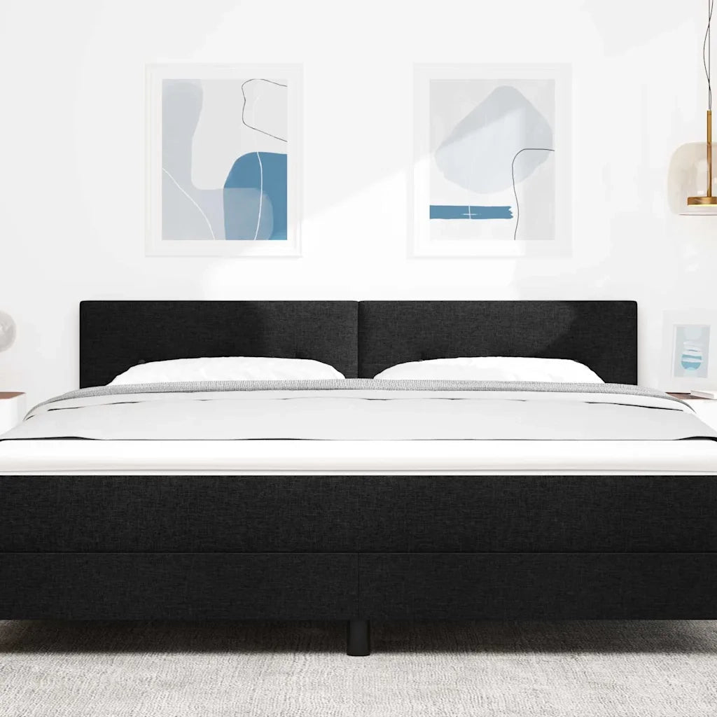 Testiera | Testata LED con strisce LED con Testiera | Testata Nero 180 cm Tessuto