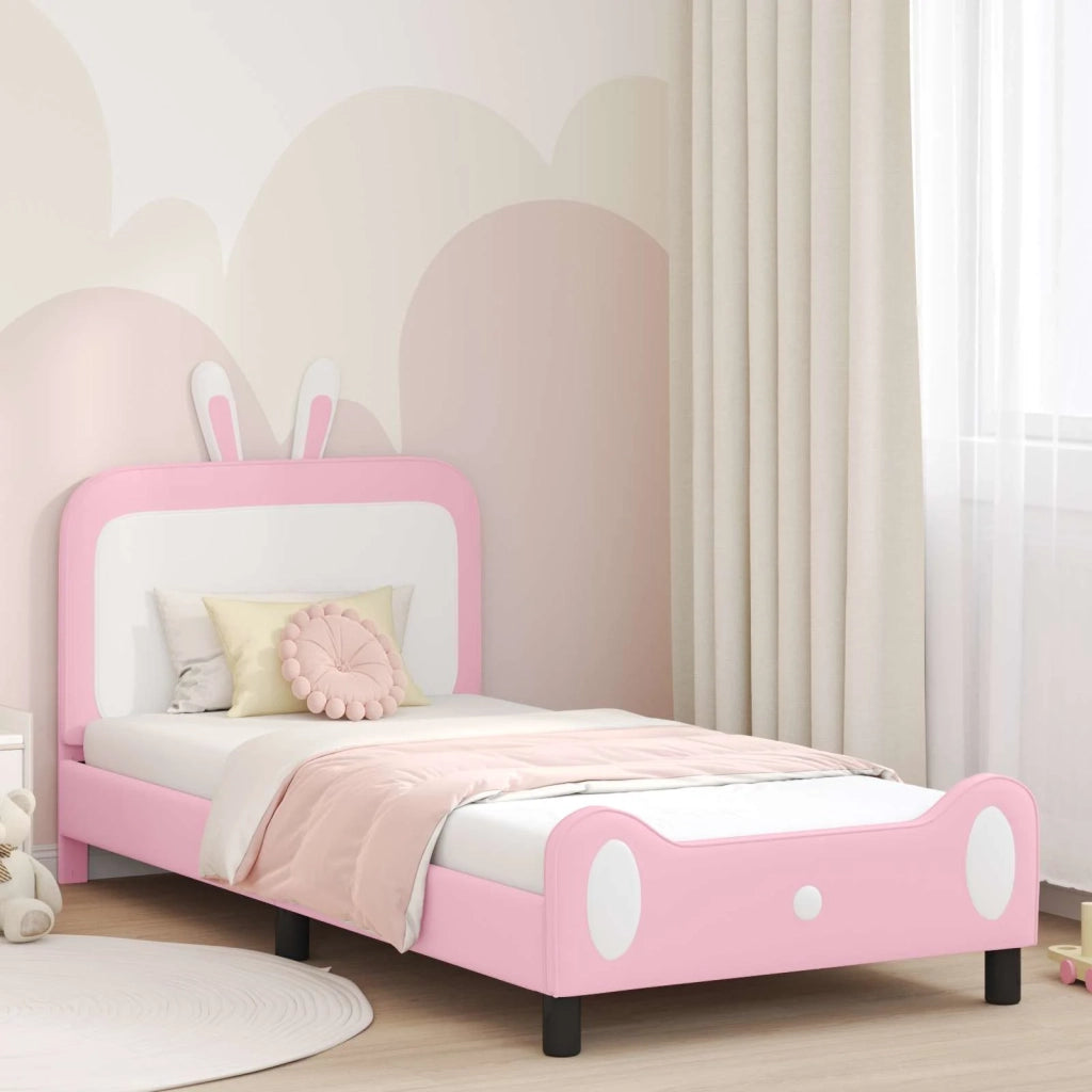 Struttura letto bambini con testata-Giroletto per bambini Rosa 90 x 190 cm PU 134172