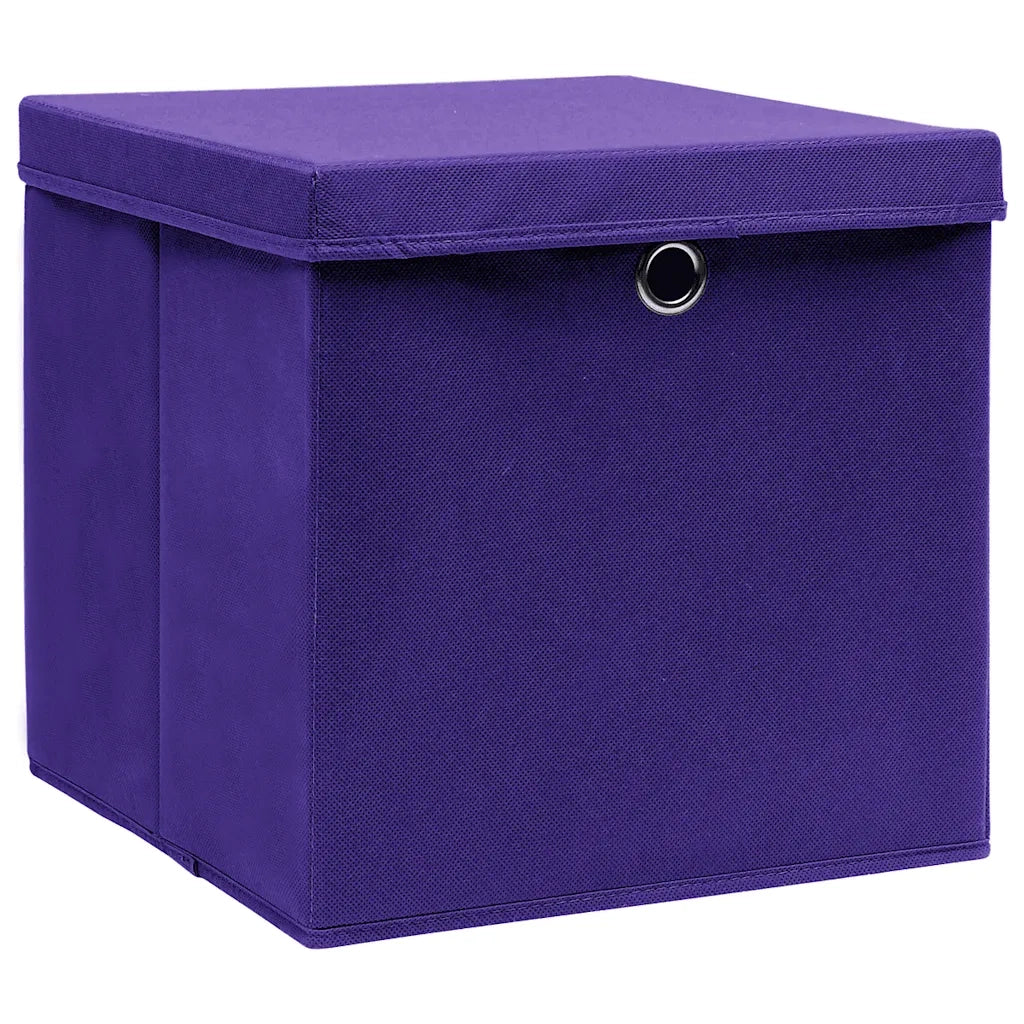 Contenitori con Coperchi 10 pz 28x28x28 cm Viola CFW9332993