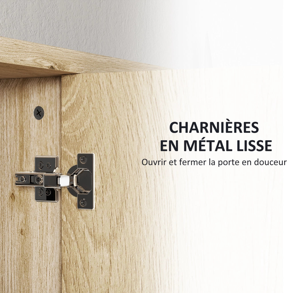 Armadio da bagno con specchio ¨C Xylo ¨C 3 ripiani legno naturale 60x20x60 cm